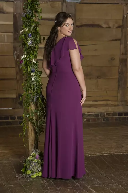 Deep mauve hotsell bridesmaid dresses